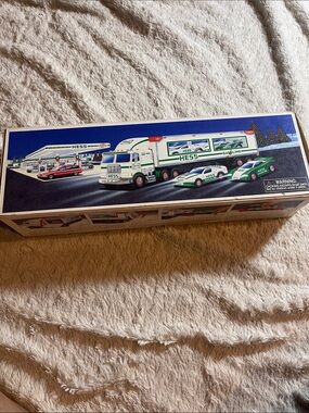 1997 hess toy truck and racers